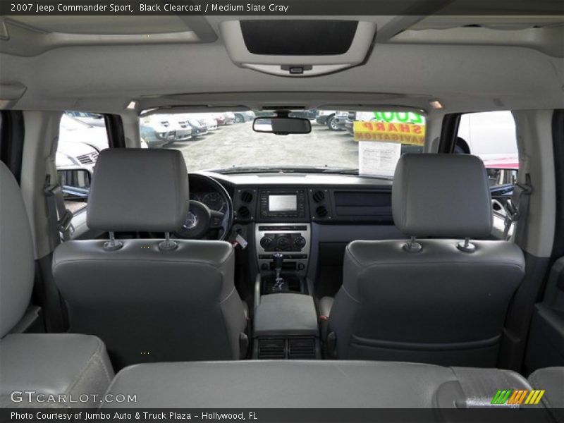 Black Clearcoat / Medium Slate Gray 2007 Jeep Commander Sport