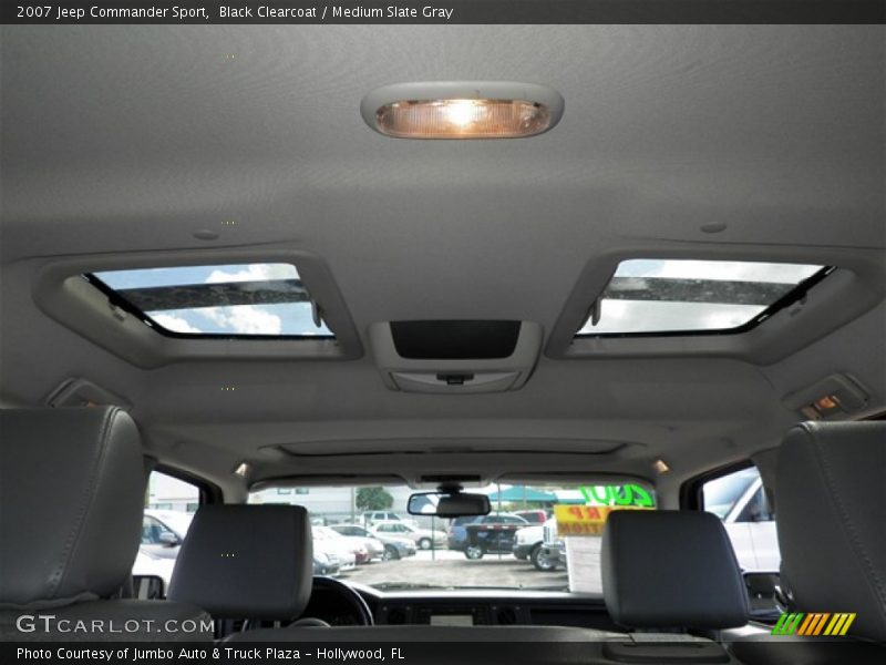 Black Clearcoat / Medium Slate Gray 2007 Jeep Commander Sport