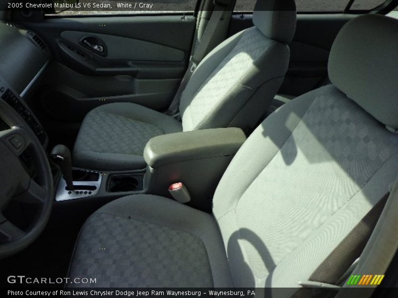 White / Gray 2005 Chevrolet Malibu LS V6 Sedan