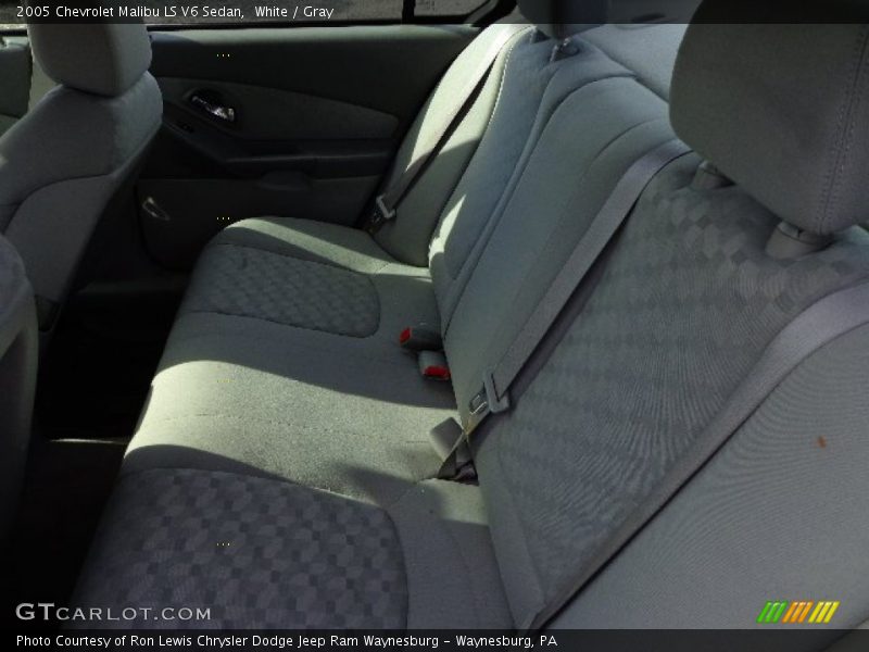 White / Gray 2005 Chevrolet Malibu LS V6 Sedan