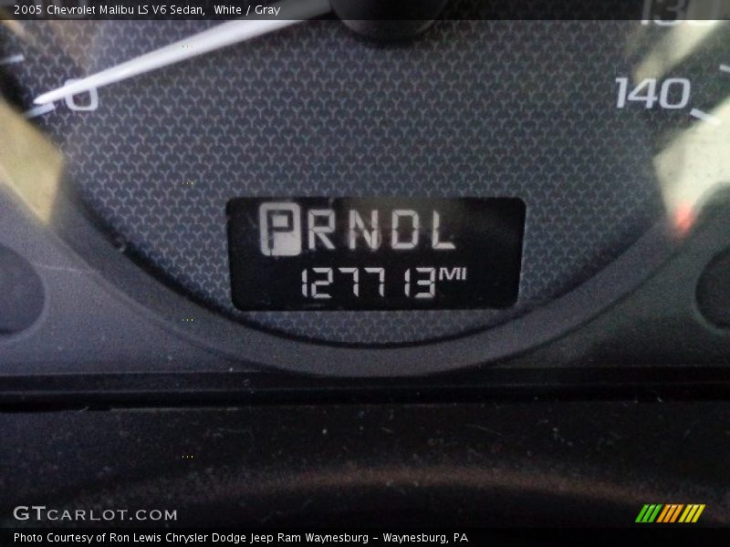 White / Gray 2005 Chevrolet Malibu LS V6 Sedan
