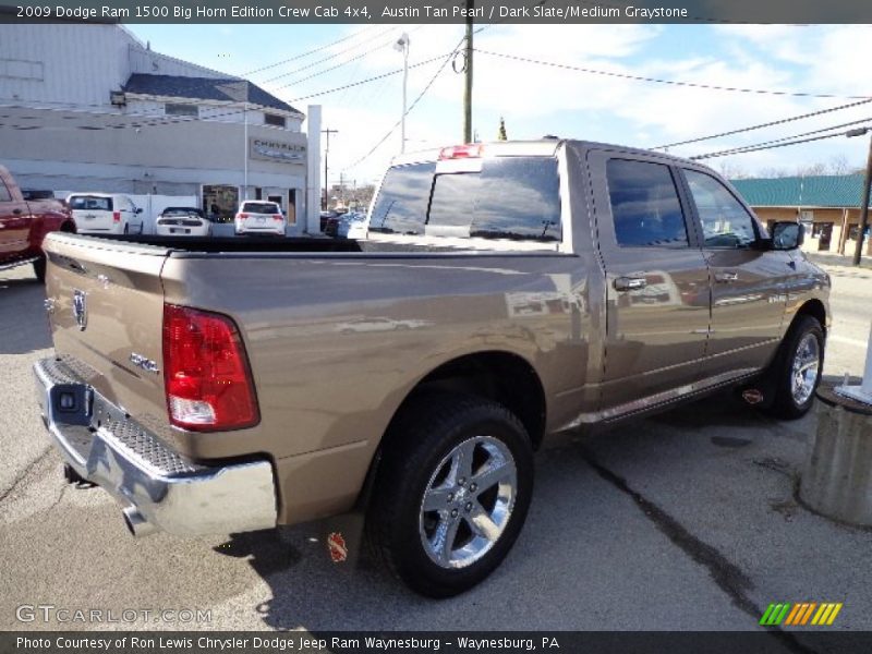 Austin Tan Pearl / Dark Slate/Medium Graystone 2009 Dodge Ram 1500 Big Horn Edition Crew Cab 4x4