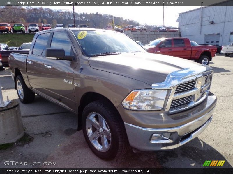 Austin Tan Pearl / Dark Slate/Medium Graystone 2009 Dodge Ram 1500 Big Horn Edition Crew Cab 4x4