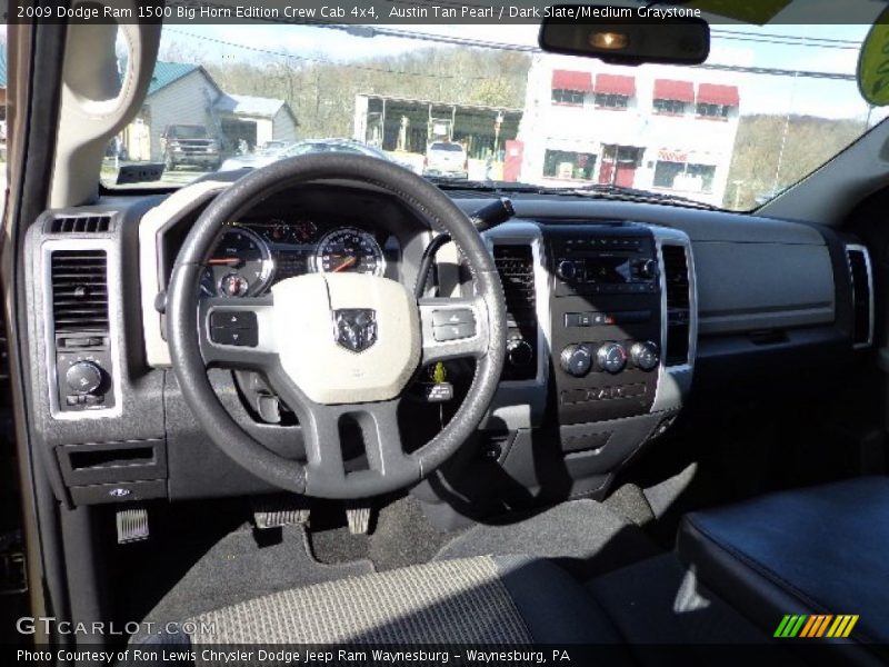 Austin Tan Pearl / Dark Slate/Medium Graystone 2009 Dodge Ram 1500 Big Horn Edition Crew Cab 4x4