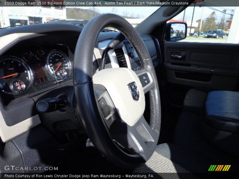 Austin Tan Pearl / Dark Slate/Medium Graystone 2009 Dodge Ram 1500 Big Horn Edition Crew Cab 4x4