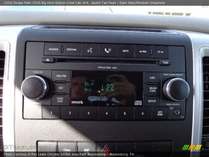 Austin Tan Pearl / Dark Slate/Medium Graystone 2009 Dodge Ram 1500 Big Horn Edition Crew Cab 4x4