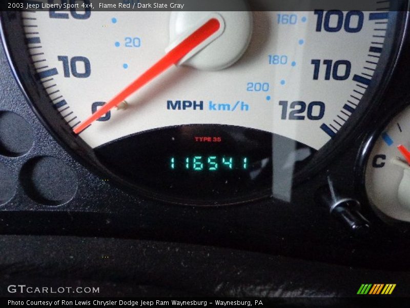 Flame Red / Dark Slate Gray 2003 Jeep Liberty Sport 4x4