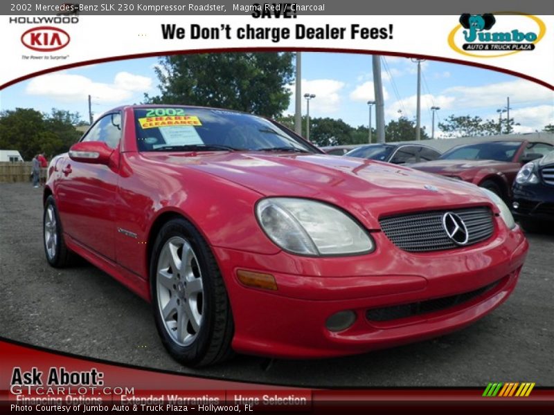 Magma Red / Charcoal 2002 Mercedes-Benz SLK 230 Kompressor Roadster