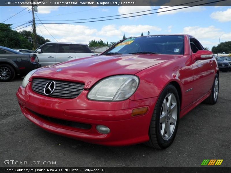 Magma Red / Charcoal 2002 Mercedes-Benz SLK 230 Kompressor Roadster