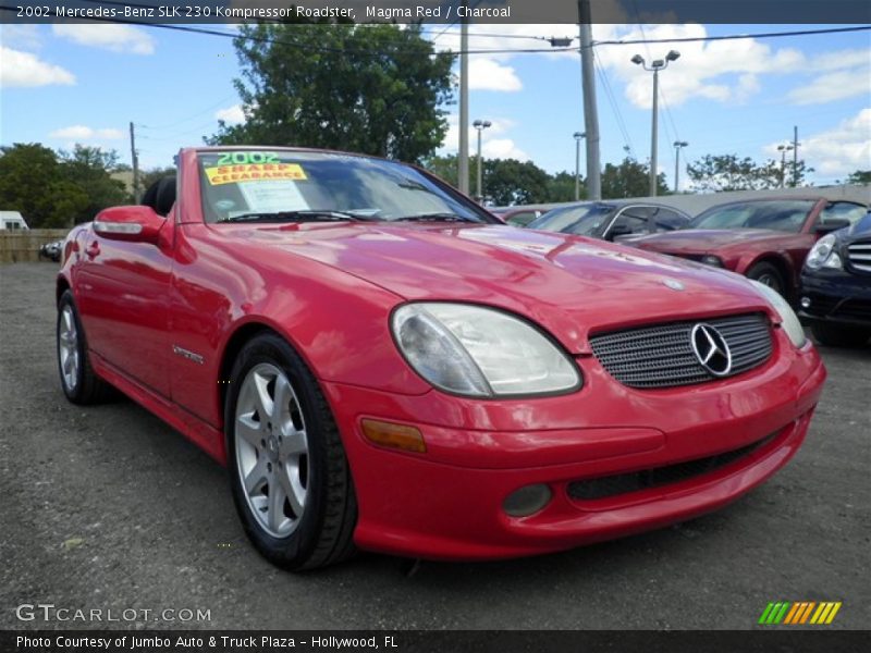 Magma Red / Charcoal 2002 Mercedes-Benz SLK 230 Kompressor Roadster