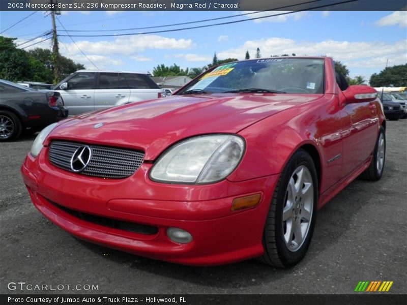 Magma Red / Charcoal 2002 Mercedes-Benz SLK 230 Kompressor Roadster