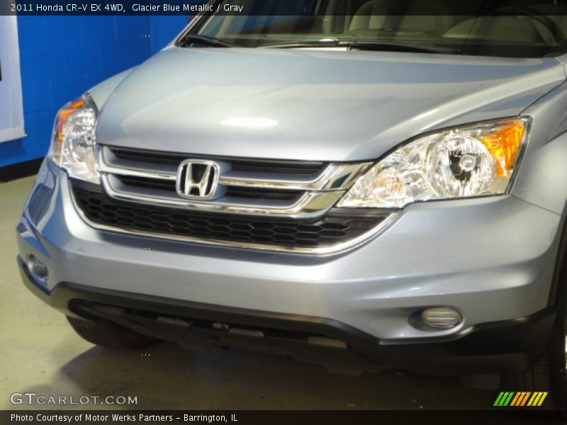 Glacier Blue Metallic / Gray 2011 Honda CR-V EX 4WD