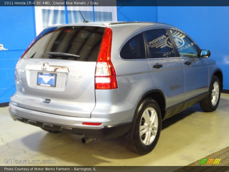 Glacier Blue Metallic / Gray 2011 Honda CR-V EX 4WD