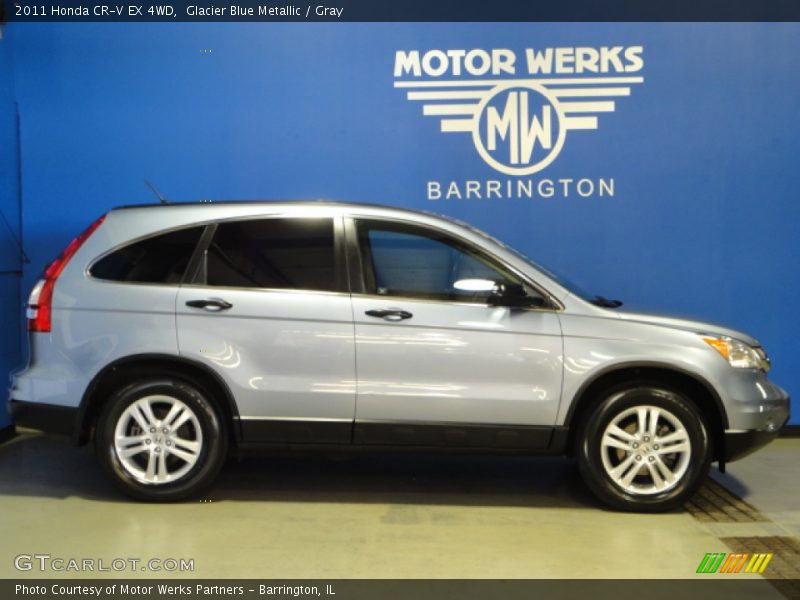 Glacier Blue Metallic / Gray 2011 Honda CR-V EX 4WD