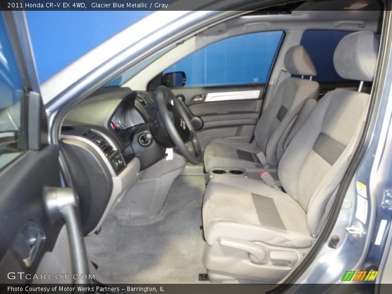 Glacier Blue Metallic / Gray 2011 Honda CR-V EX 4WD