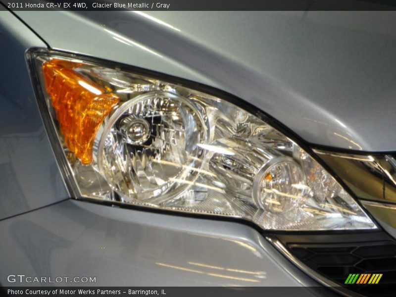 Glacier Blue Metallic / Gray 2011 Honda CR-V EX 4WD