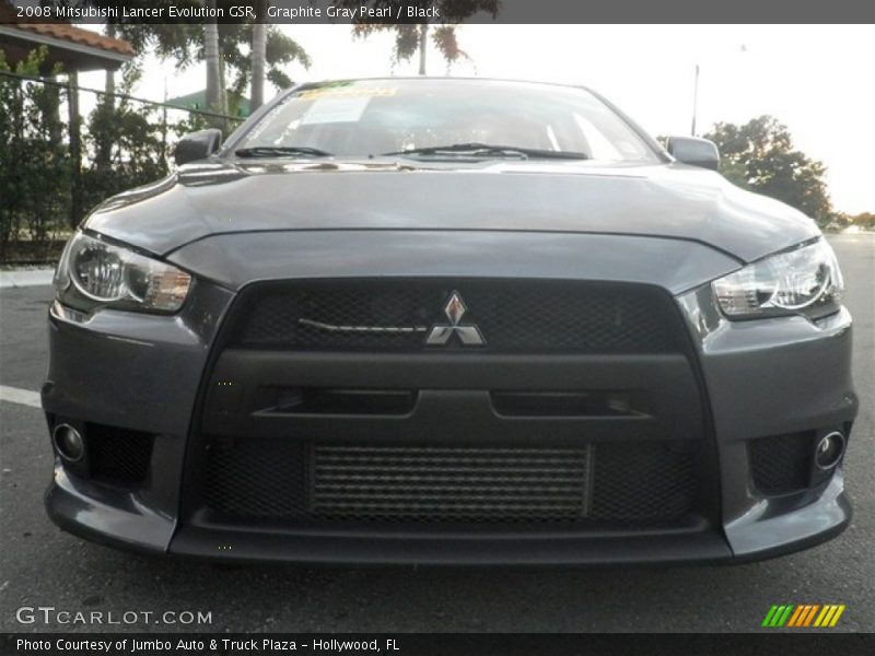 Graphite Gray Pearl / Black 2008 Mitsubishi Lancer Evolution GSR