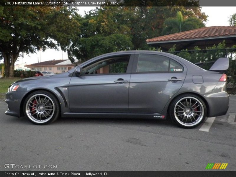 Graphite Gray Pearl / Black 2008 Mitsubishi Lancer Evolution GSR