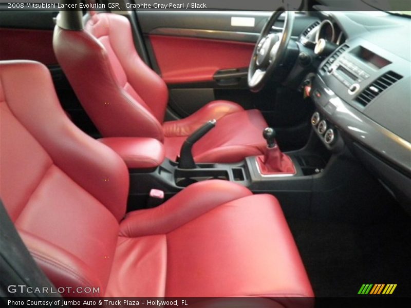 Graphite Gray Pearl / Black 2008 Mitsubishi Lancer Evolution GSR