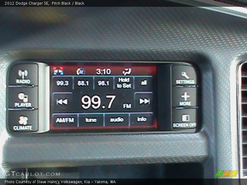 Pitch Black / Black 2012 Dodge Charger SE