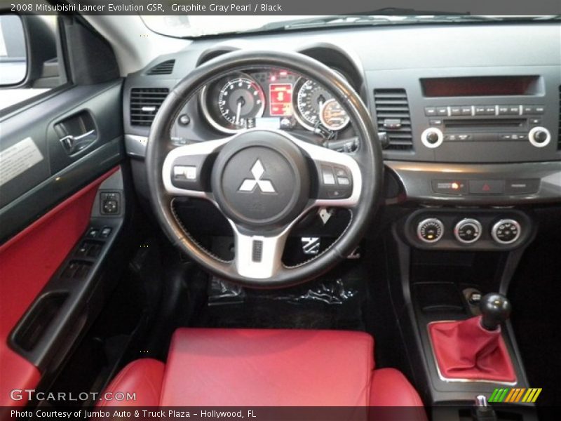 Graphite Gray Pearl / Black 2008 Mitsubishi Lancer Evolution GSR