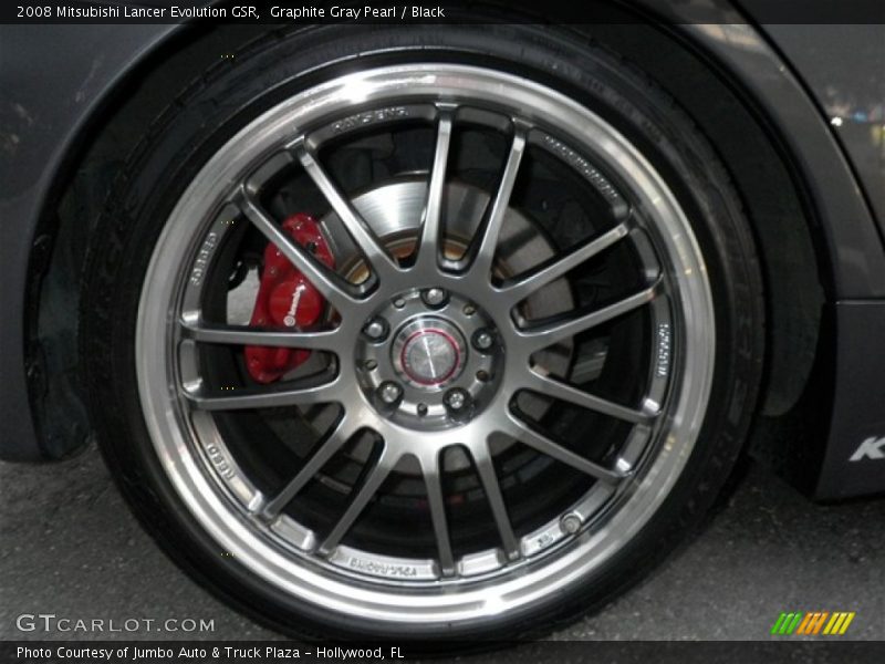 Graphite Gray Pearl / Black 2008 Mitsubishi Lancer Evolution GSR