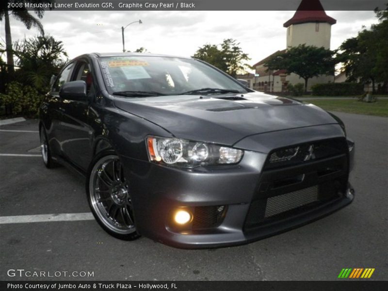 Graphite Gray Pearl / Black 2008 Mitsubishi Lancer Evolution GSR