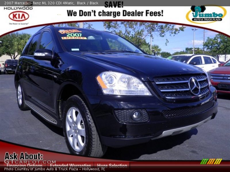 Black / Black 2007 Mercedes-Benz ML 320 CDI 4Matic