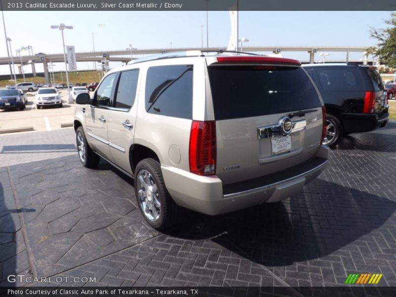 Silver Coast Metallic / Ebony 2013 Cadillac Escalade Luxury