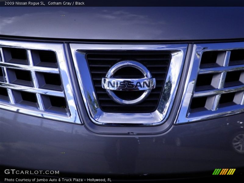 Gotham Gray / Black 2009 Nissan Rogue SL