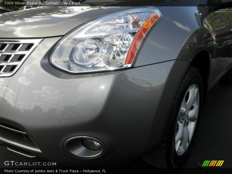 Gotham Gray / Black 2009 Nissan Rogue SL