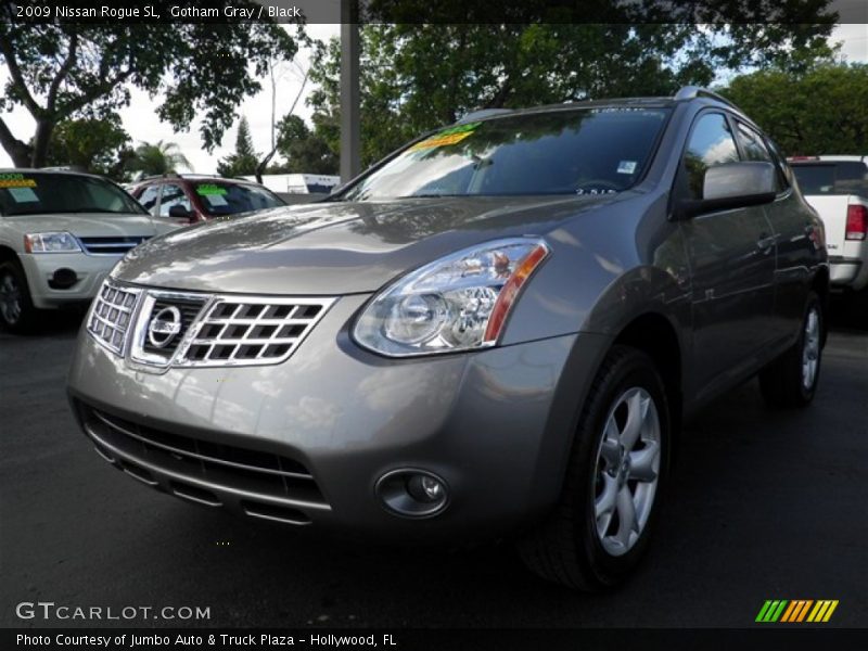 Gotham Gray / Black 2009 Nissan Rogue SL