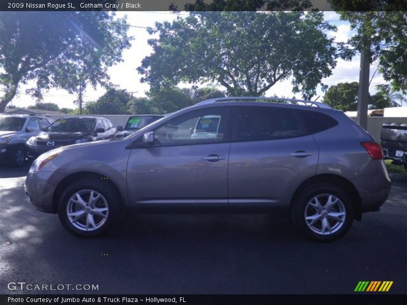 Gotham Gray / Black 2009 Nissan Rogue SL