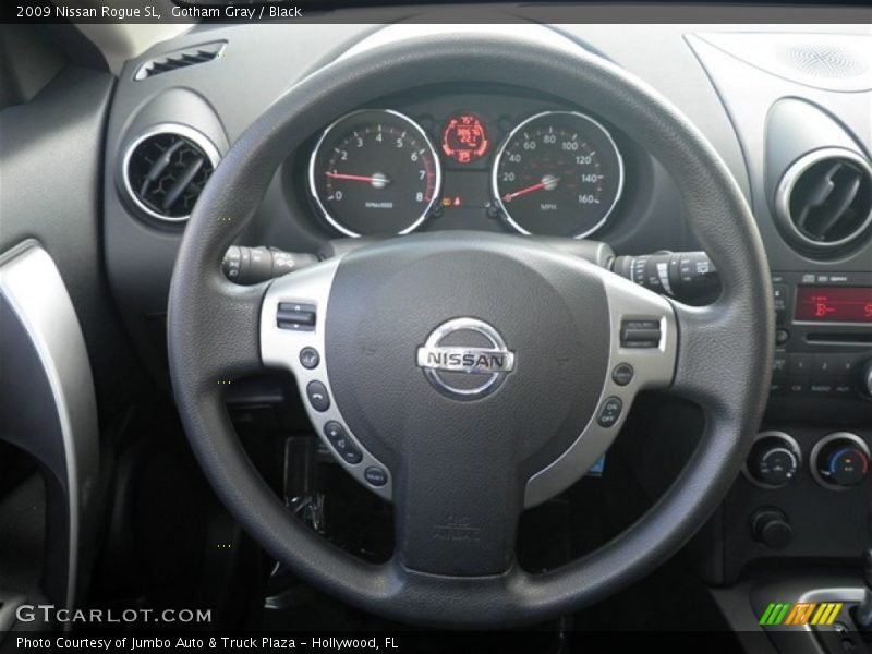 Gotham Gray / Black 2009 Nissan Rogue SL