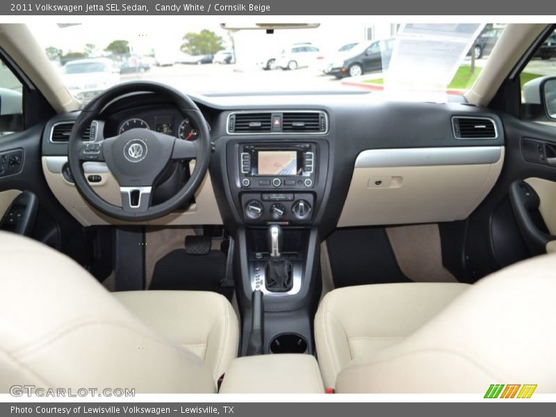Candy White / Cornsilk Beige 2011 Volkswagen Jetta SEL Sedan