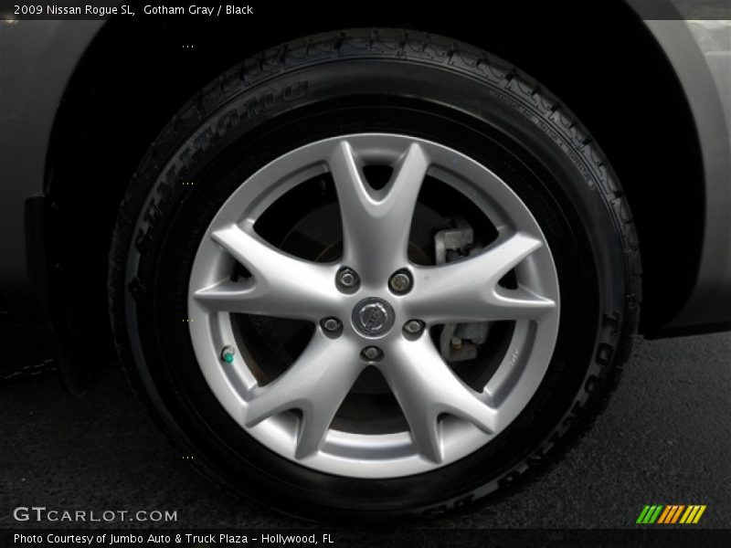 Gotham Gray / Black 2009 Nissan Rogue SL