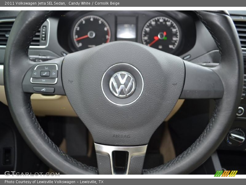 Candy White / Cornsilk Beige 2011 Volkswagen Jetta SEL Sedan