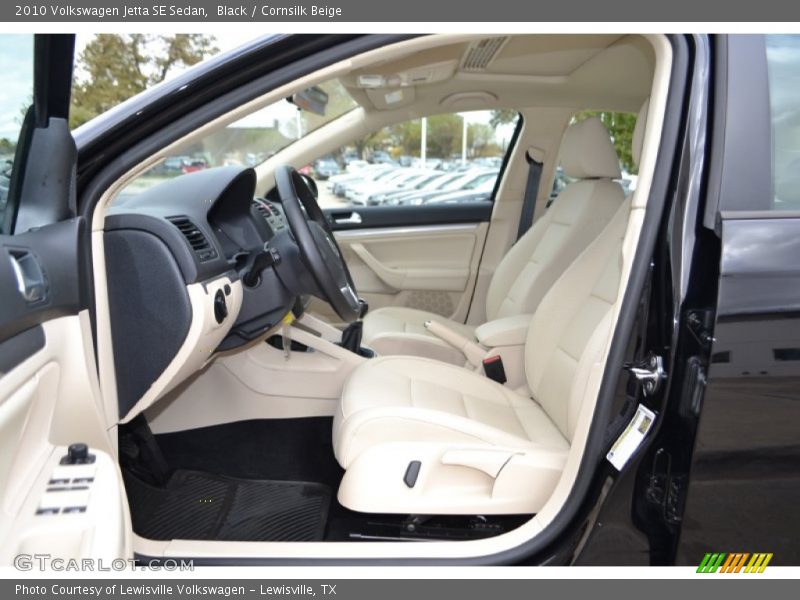 Black / Cornsilk Beige 2010 Volkswagen Jetta SE Sedan