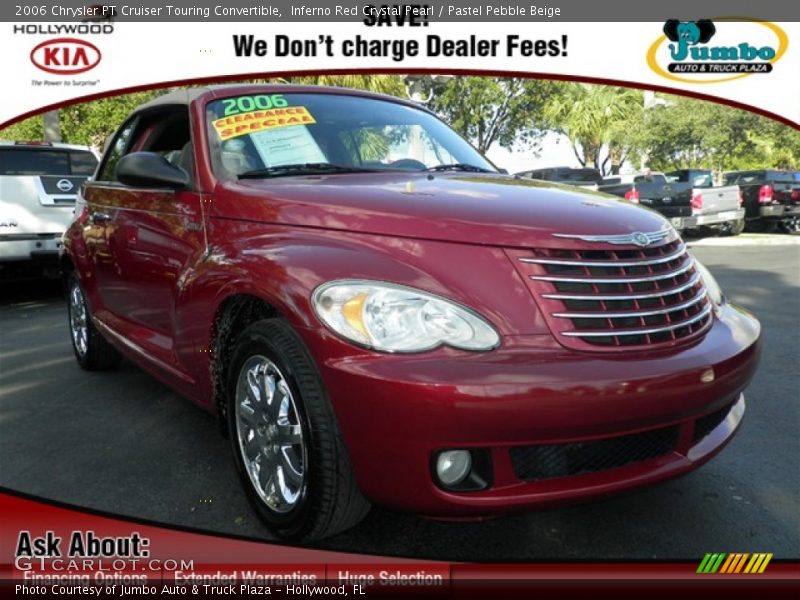 Inferno Red Crystal Pearl / Pastel Pebble Beige 2006 Chrysler PT Cruiser Touring Convertible