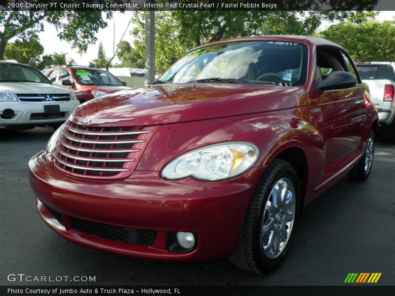 Inferno Red Crystal Pearl / Pastel Pebble Beige 2006 Chrysler PT Cruiser Touring Convertible