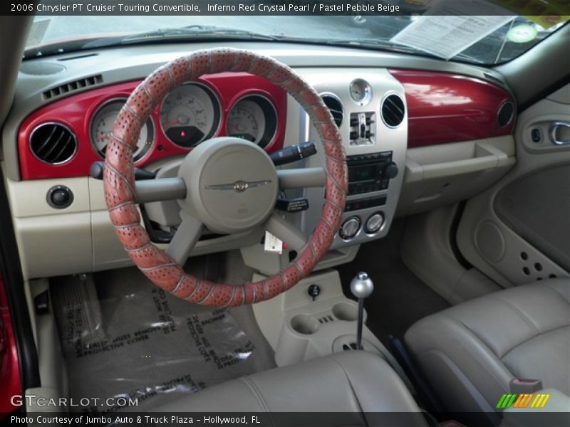 Inferno Red Crystal Pearl / Pastel Pebble Beige 2006 Chrysler PT Cruiser Touring Convertible