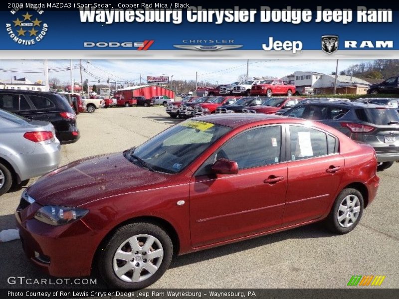 Copper Red Mica / Black 2009 Mazda MAZDA3 i Sport Sedan