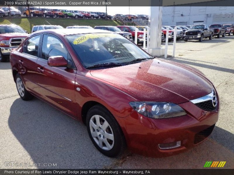 Copper Red Mica / Black 2009 Mazda MAZDA3 i Sport Sedan