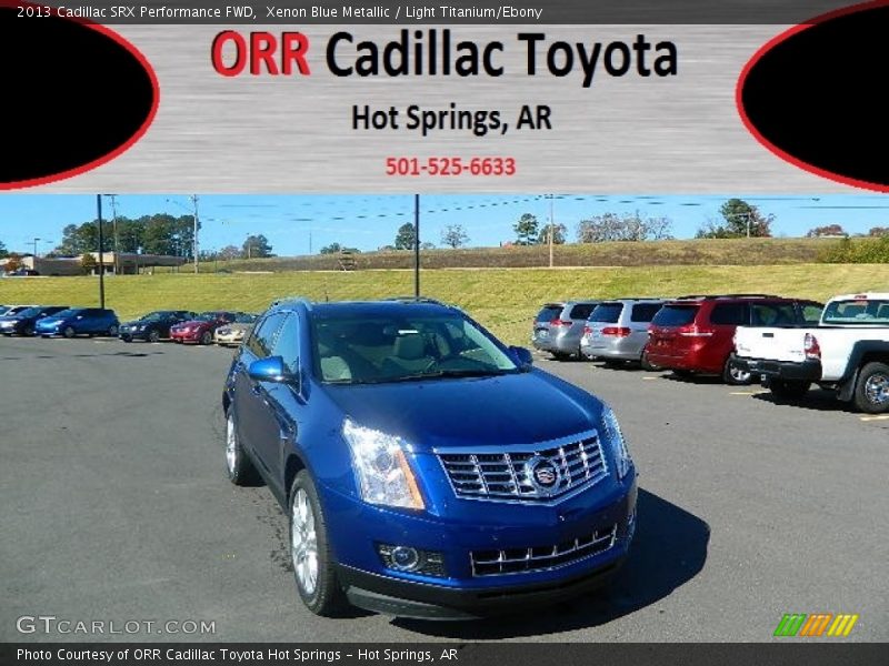 Xenon Blue Metallic / Light Titanium/Ebony 2013 Cadillac SRX Performance FWD