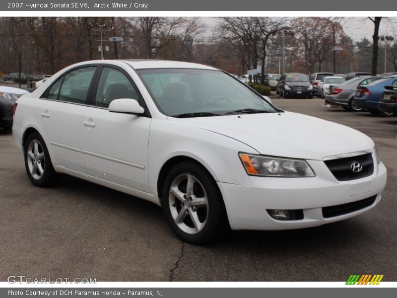 Arctic White / Gray 2007 Hyundai Sonata SE V6
