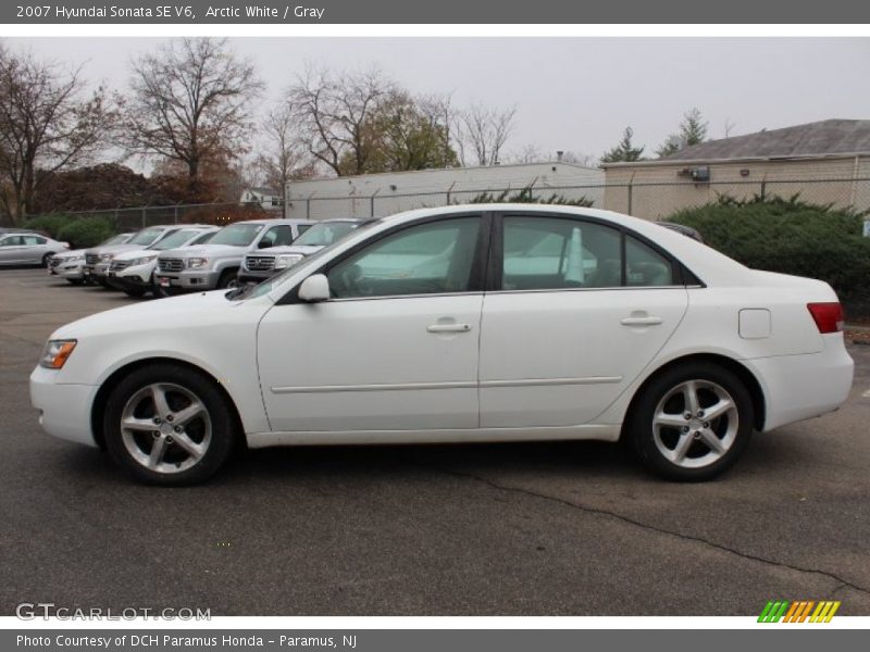 Arctic White / Gray 2007 Hyundai Sonata SE V6