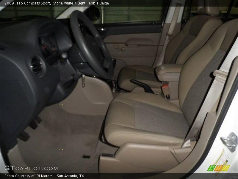 Stone White / Light Pebble Beige 2009 Jeep Compass Sport