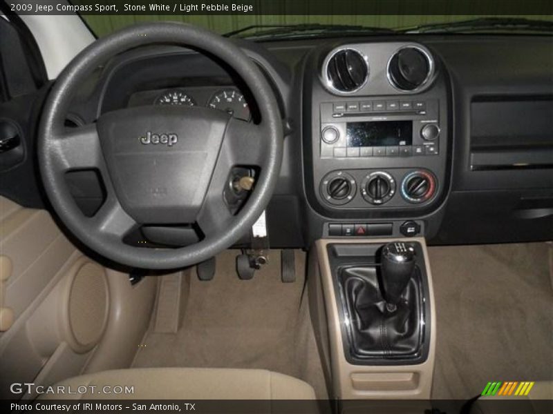 Stone White / Light Pebble Beige 2009 Jeep Compass Sport