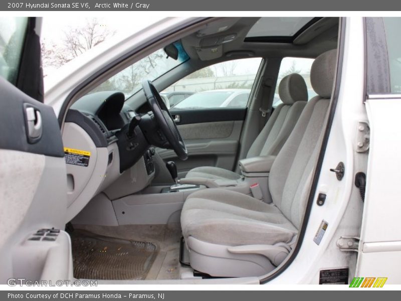 Arctic White / Gray 2007 Hyundai Sonata SE V6