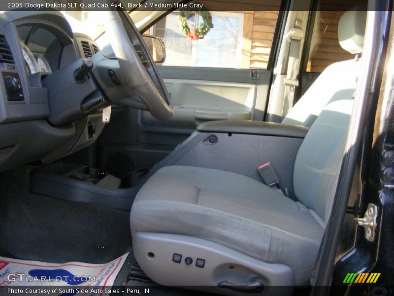 Black / Medium Slate Gray 2005 Dodge Dakota SLT Quad Cab 4x4